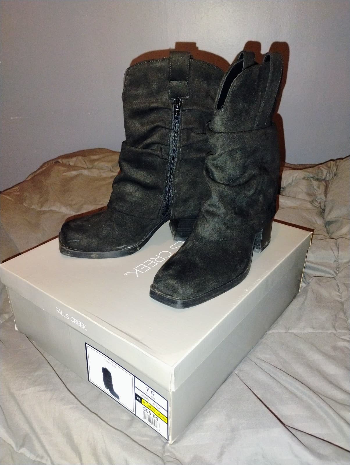 Falls Creek Brynn Black Half Boot 7.5 - Thumbnail 2