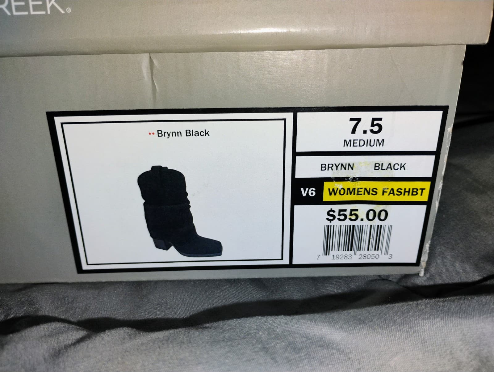Falls Creek Brynn Black Half Boot 7.5 - Thumbnail 3