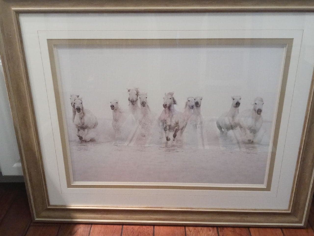 Framed 'White Horses' by Suchoki