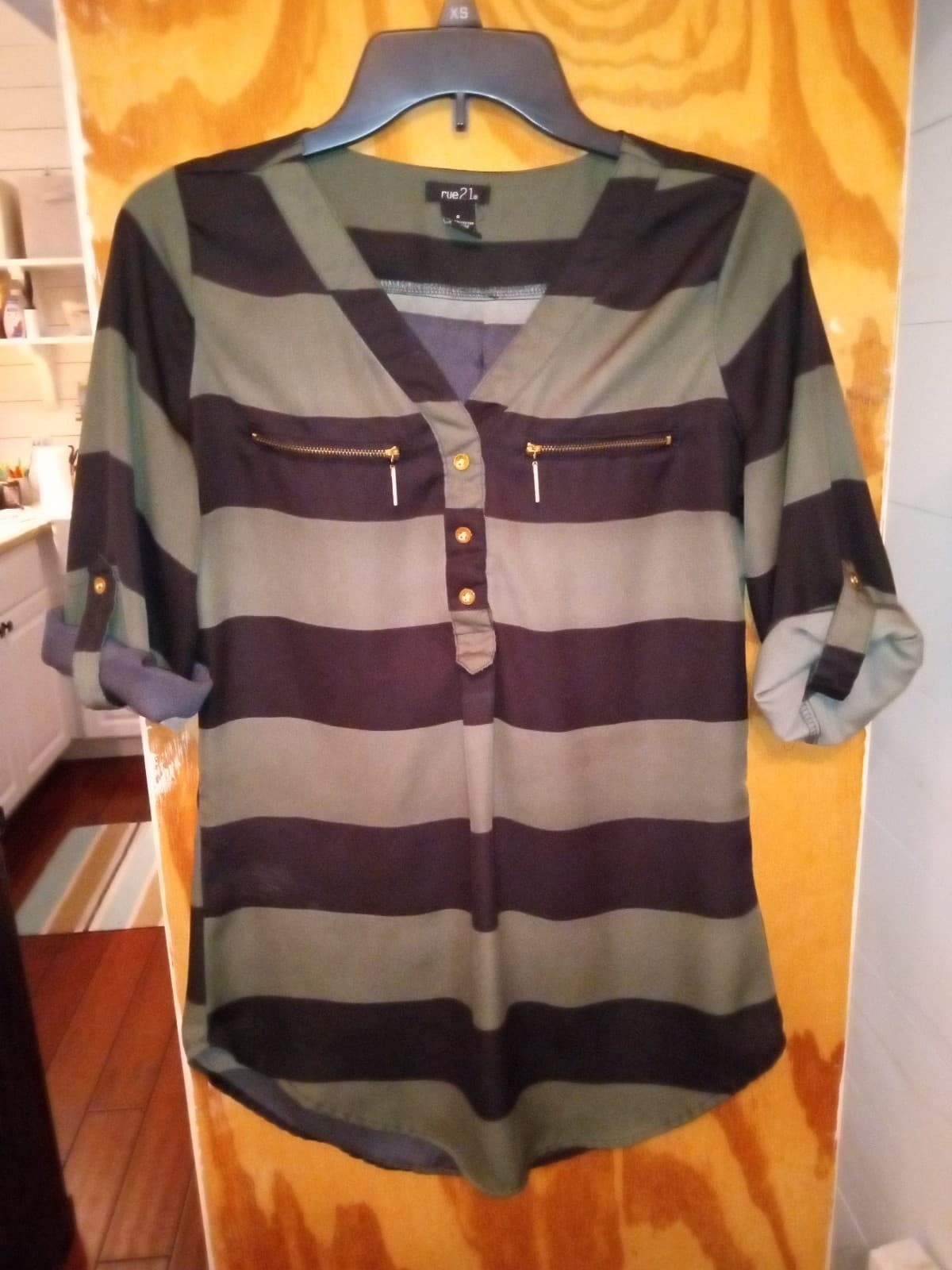 Rue21 Small Striped Button-Up Blouse
