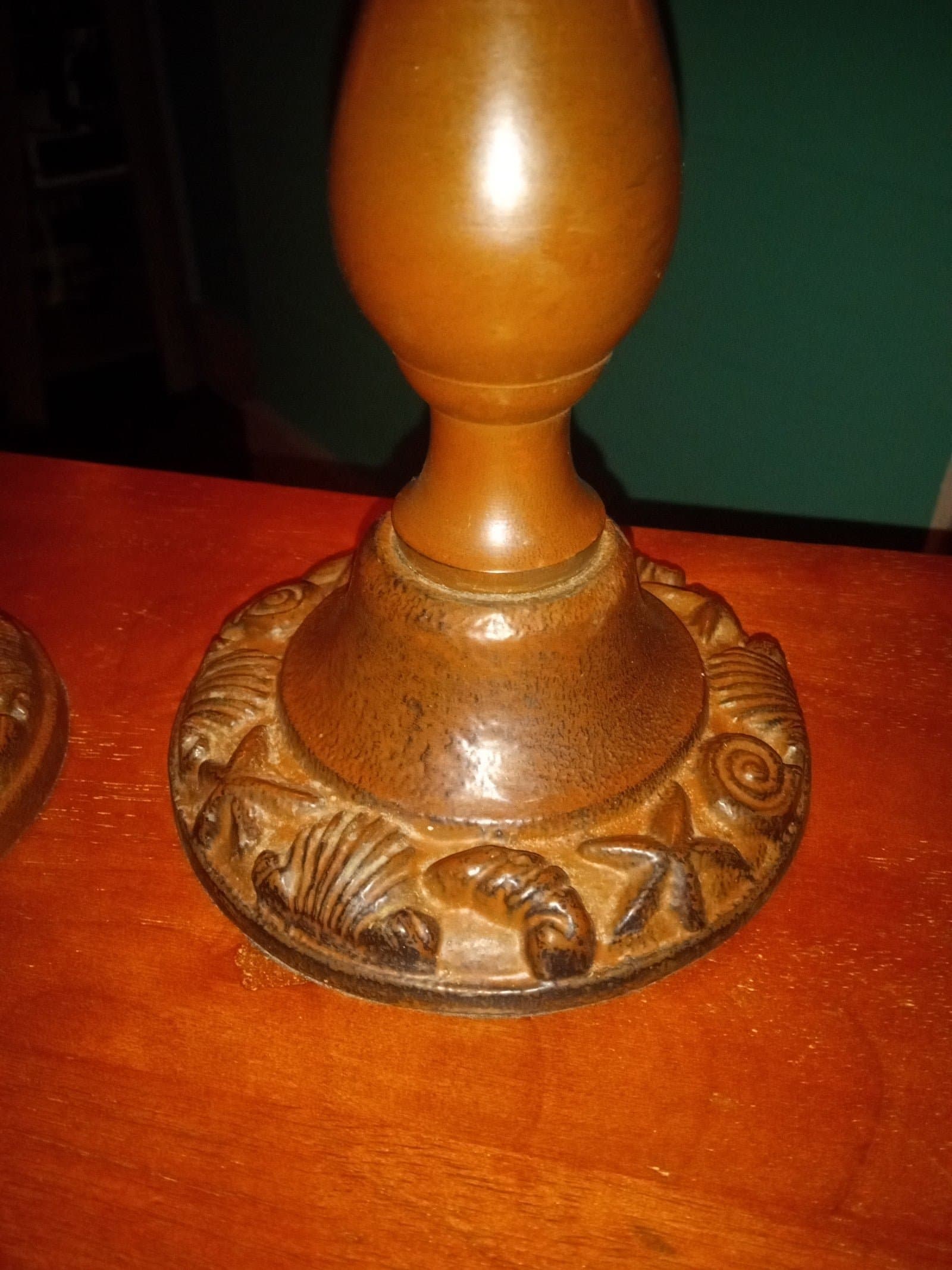 Metal Candlesticks - Seashell Themed - Thumbnail 3