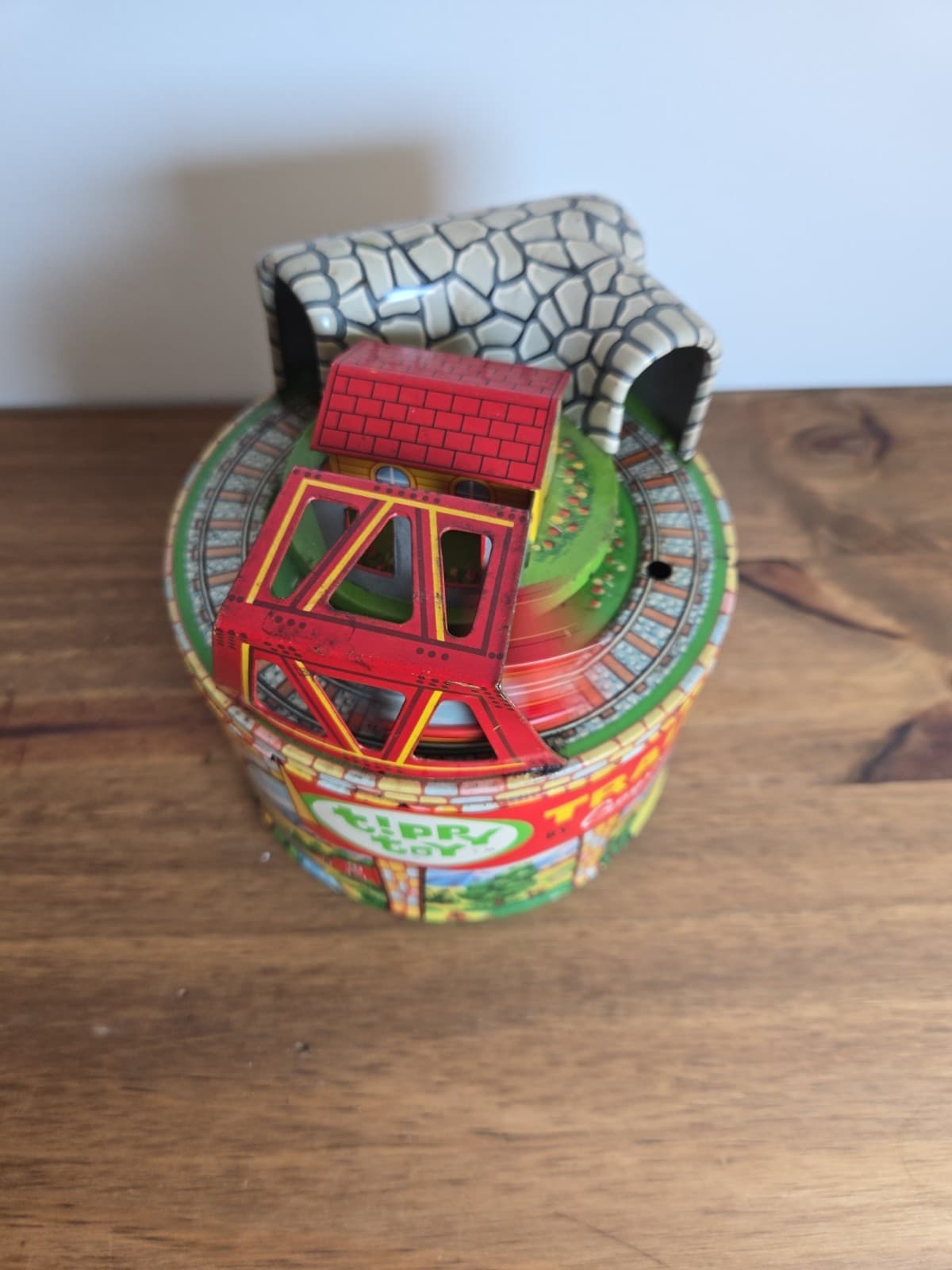 Tippy Toy Train - Vintage Tin Kid’s Toy - Made In Japan For Parts Or Restore - Thumbnail 3