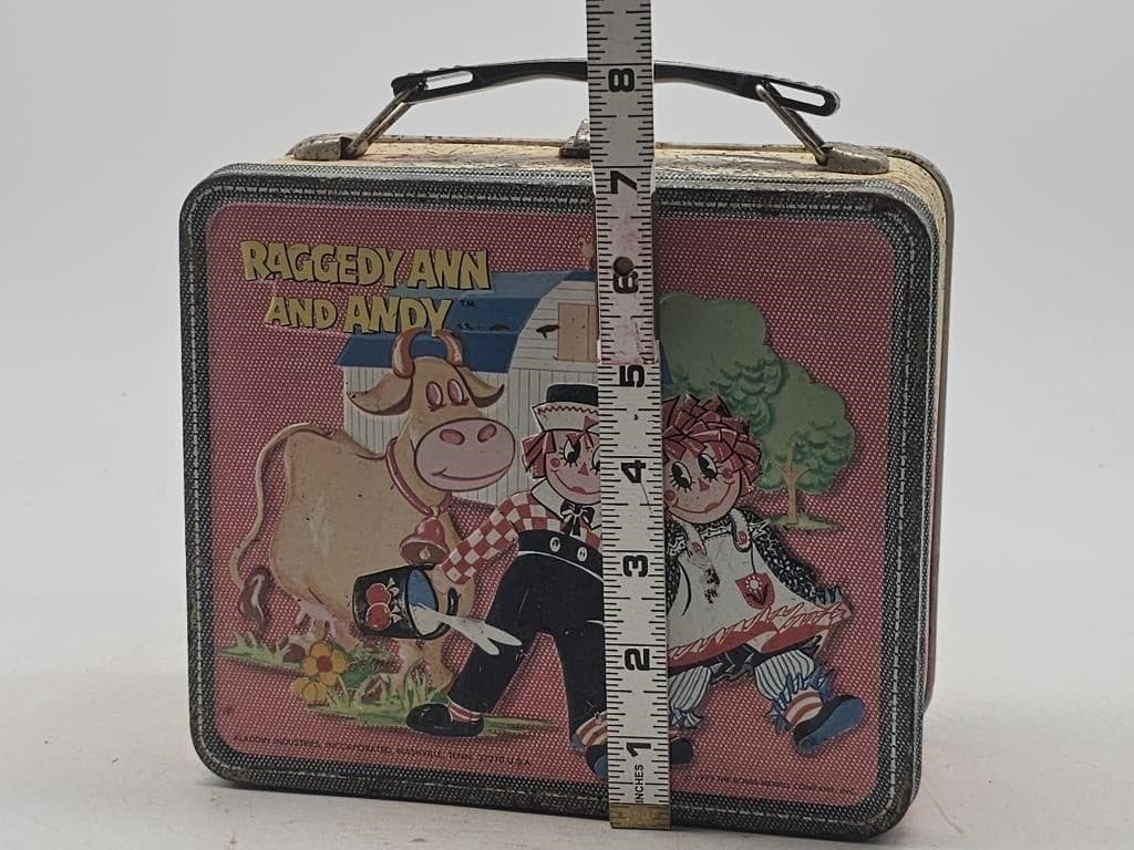 Vintage Aladdin 1973 Raggedy Ann and Andy Lunchbox No Thermos Lunch Box - Thumbnail 6