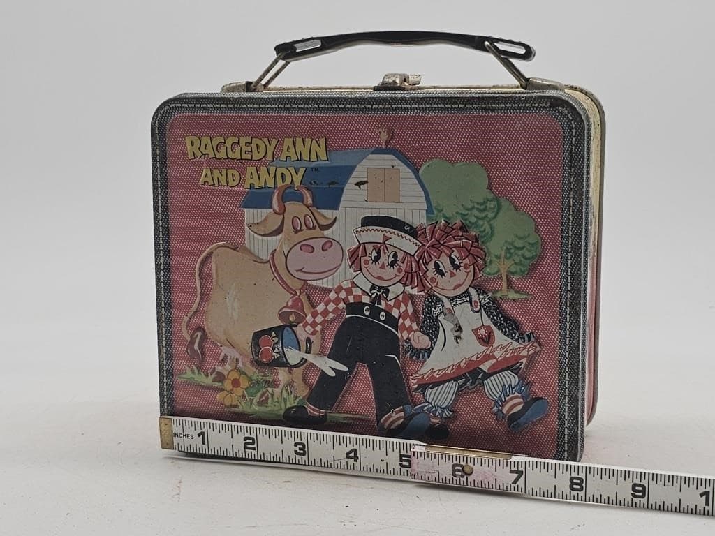 Vintage Aladdin 1973 Raggedy Ann and Andy Lunchbox No Thermos Lunch Box - Thumbnail 5