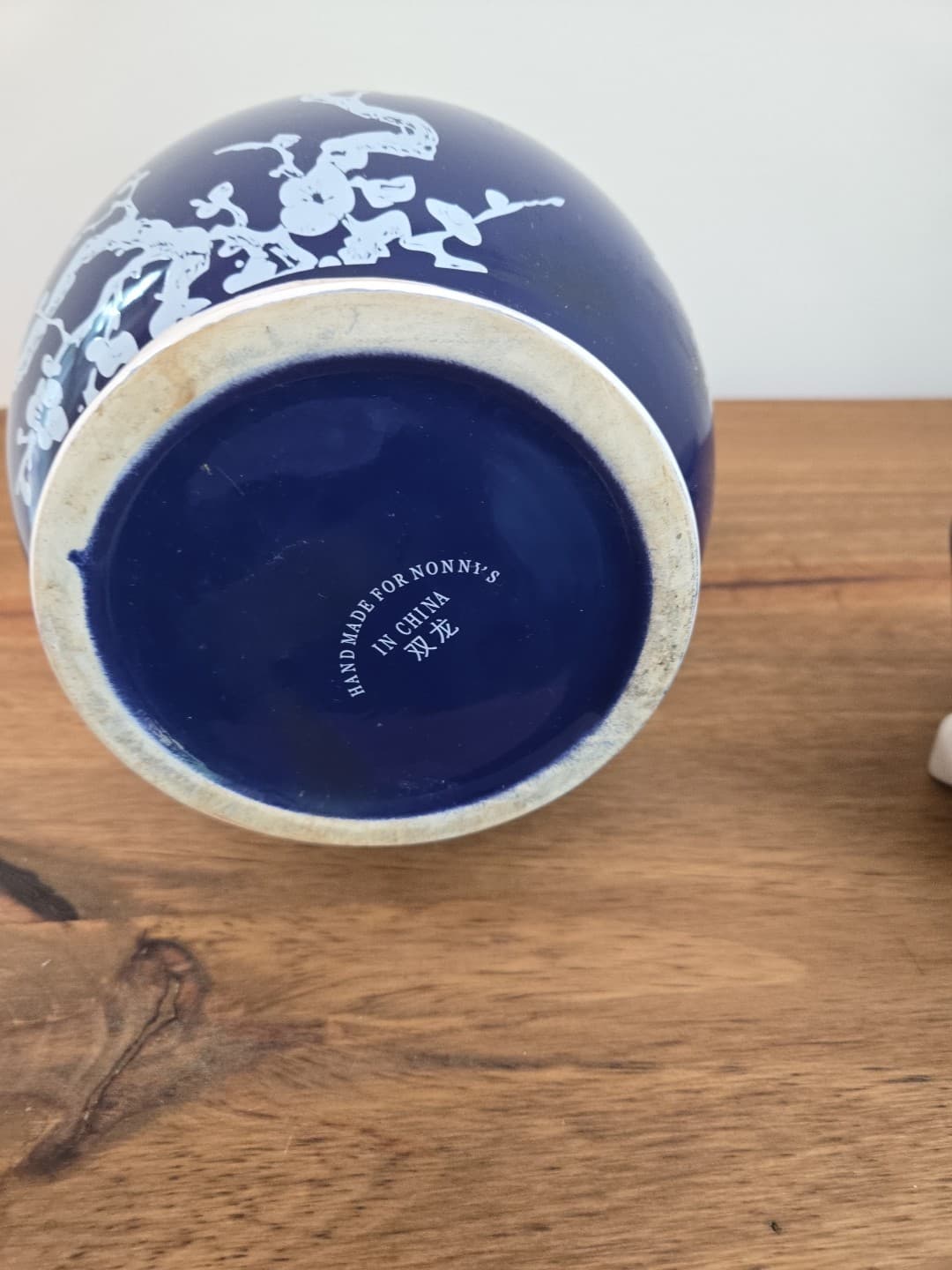 Chinese Blue White Porcelain Blossom Flowers Graphic Temple Jar - Thumbnail 8