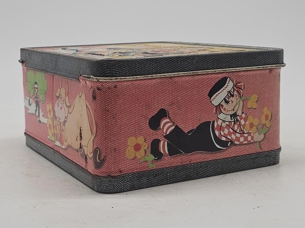 Vintage Aladdin 1973 Raggedy Ann and Andy Lunchbox No Thermos Lunch Box - Thumbnail 3