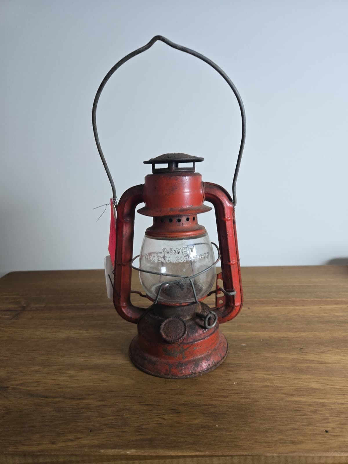 Vintage Dietz No. 50 Red Kerosene Hurricane Lantern- FREE SHIPPING! - Thumbnail 3
