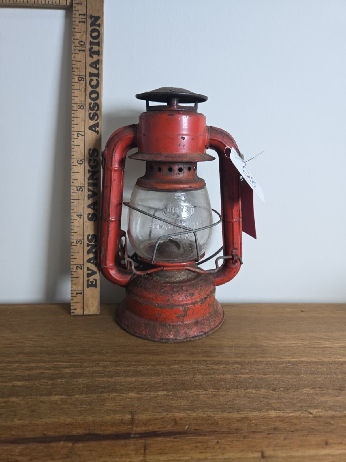 Vintage Dietz No. 50 Red Kerosene Hurricane Lantern- FREE SHIPPING! - Thumbnail 9