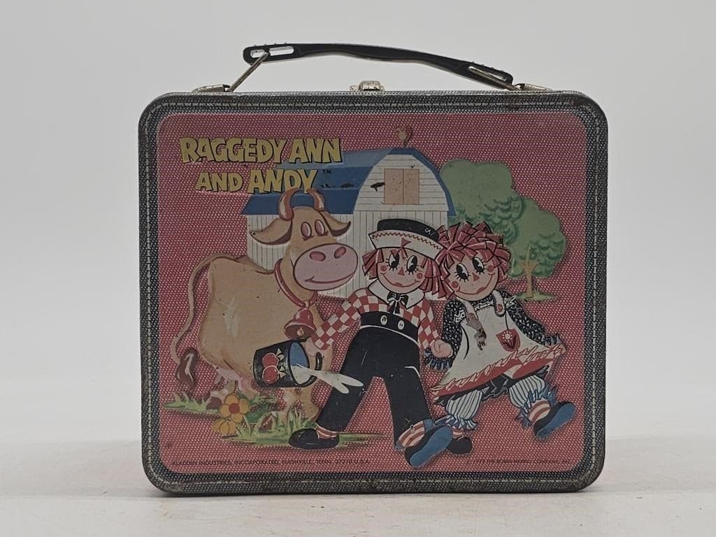 Vintage Aladdin 1973 Raggedy Ann and Andy Lunchbox No Thermos Lunch Box - Thumbnail 7