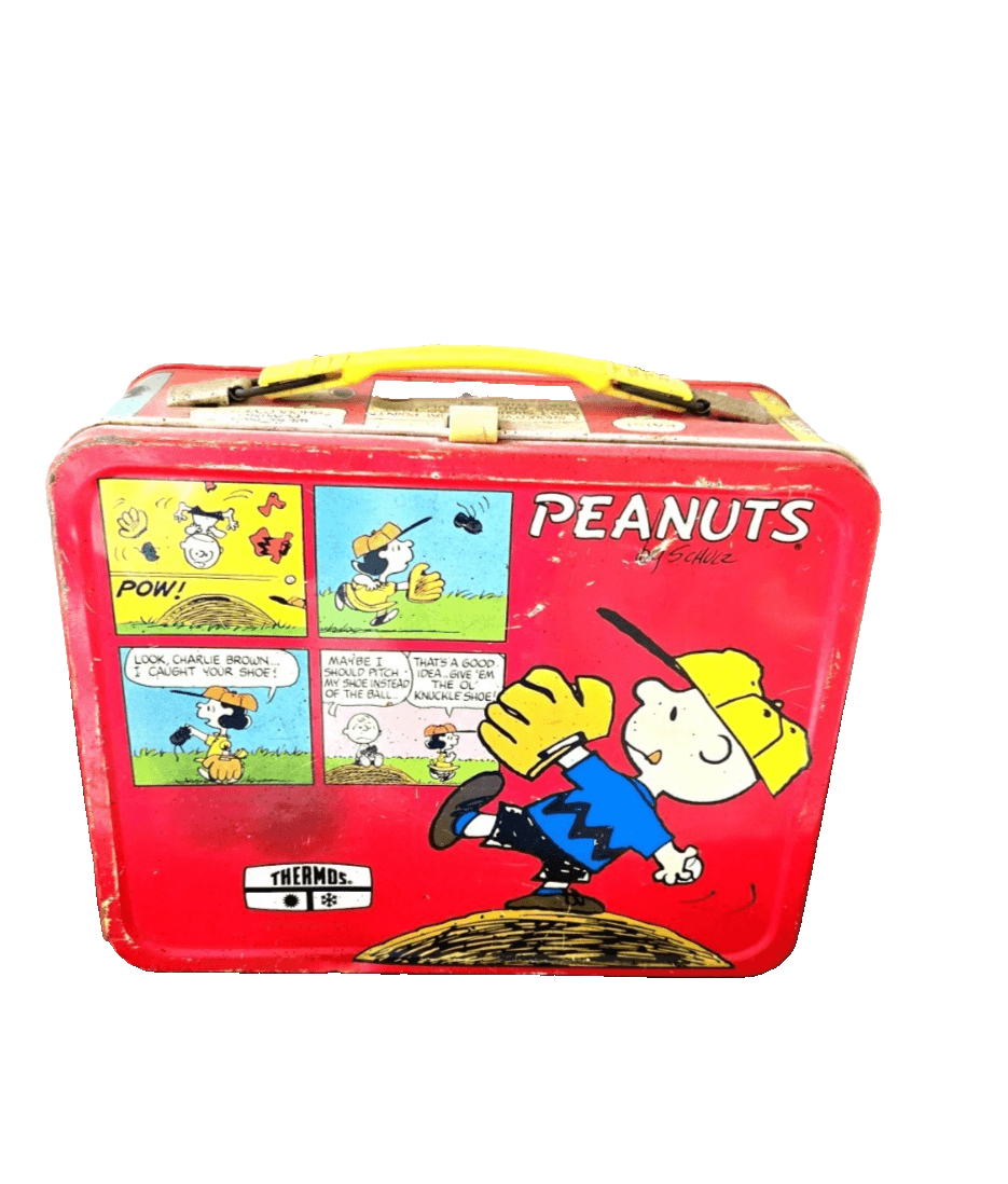 VINTAGE 1973 CHARLIE BROWN PEANUTS BY SCHULZ METAL LUNCHBOX NO THERMOS