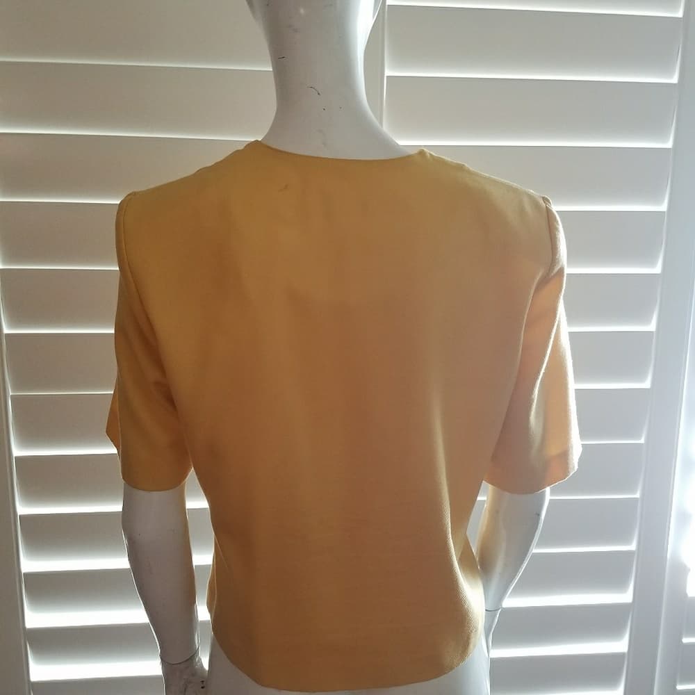 Gold Popline Button Down Blouse - Thumbnail 2