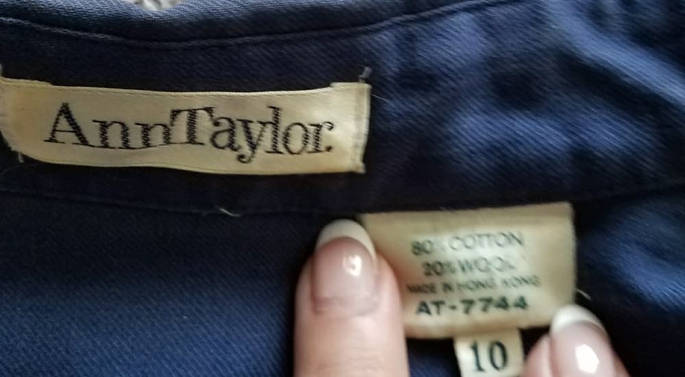 Vintage Navy Blue Ann Taylor Blouse - Thumbnail 3