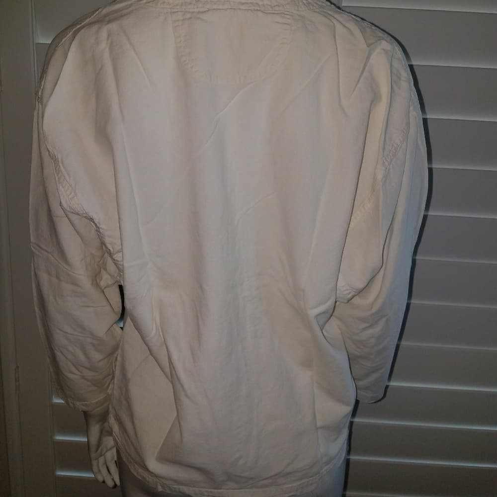 Casual white peasant shirt - Thumbnail 2