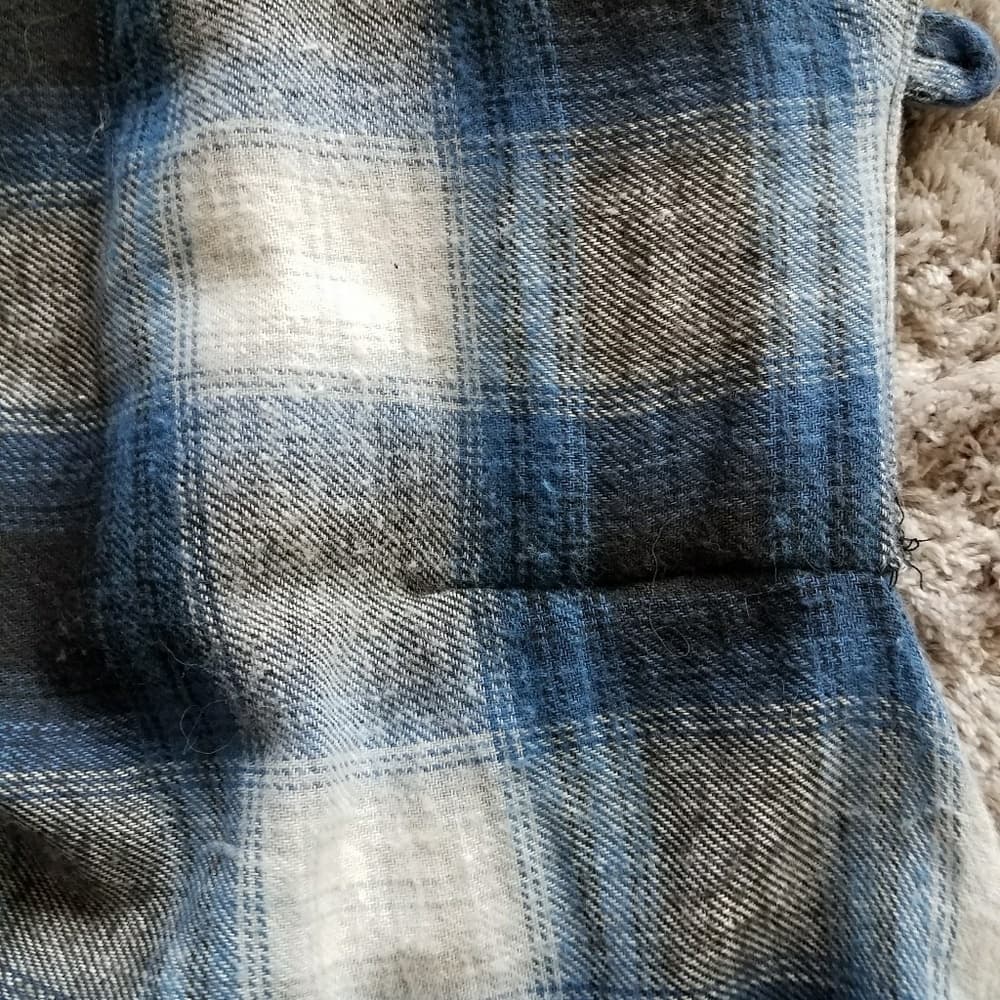 Sexy blue/black/gray/white plaid tie top. - Thumbnail 3