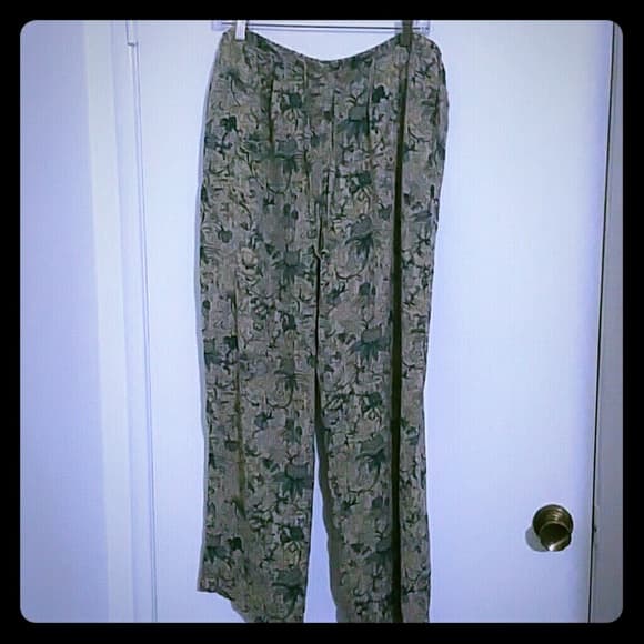 100% silk pants