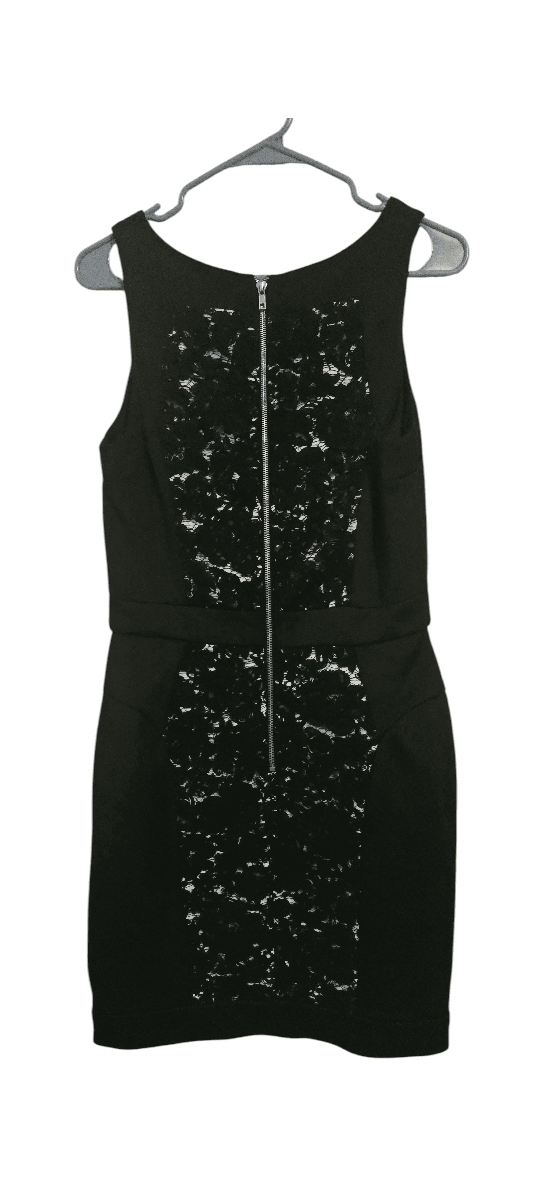 Betsey Johnson Black Sleeveless Bodycon Dress with Lace Detail - Thumbnail 2