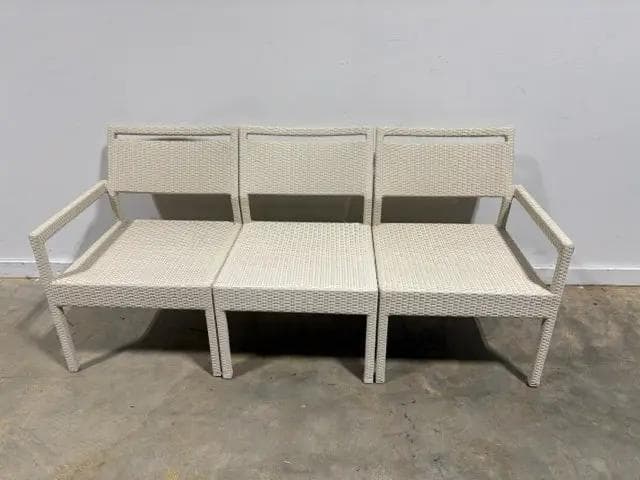 Janus et Cie Niche Outdoor Cream 3 Piece Sofa Set