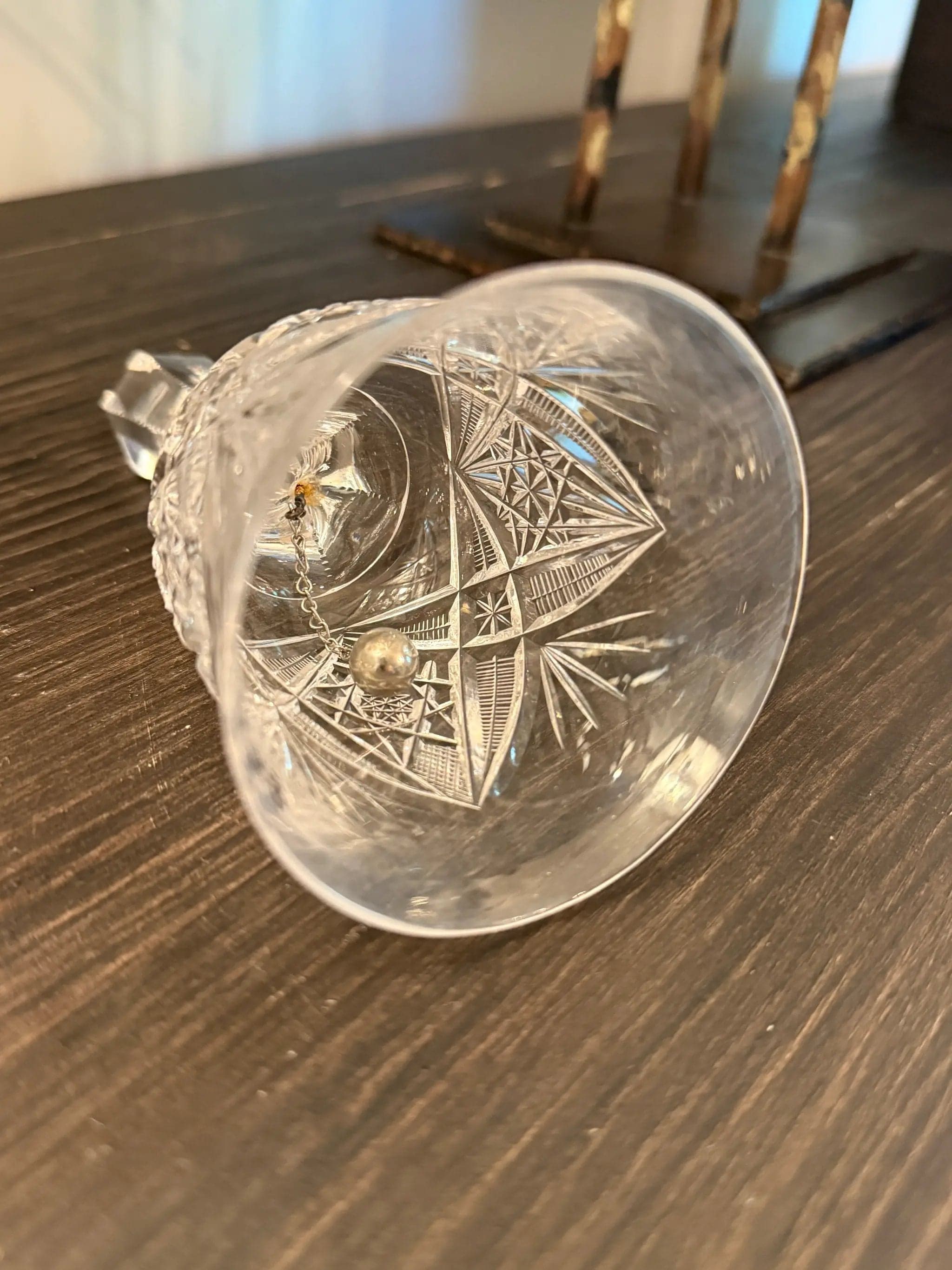 American Brilliant Period Crystal Dinner Bell with Original Clapper |