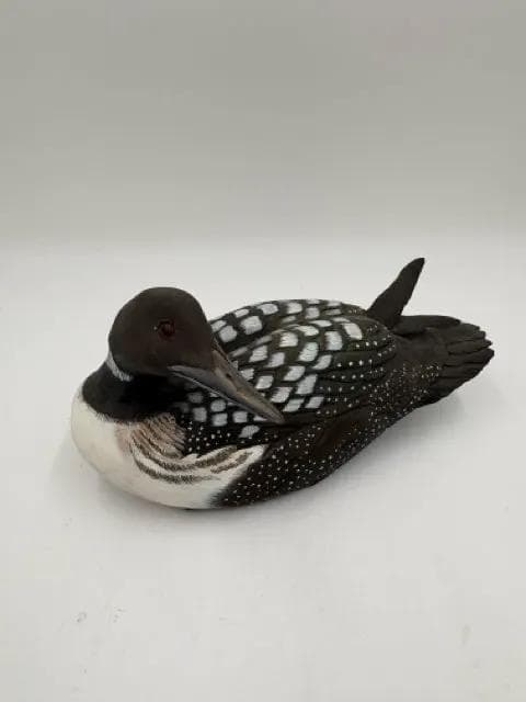 Hand Carved Common Loon with Turned Head by Burns '87