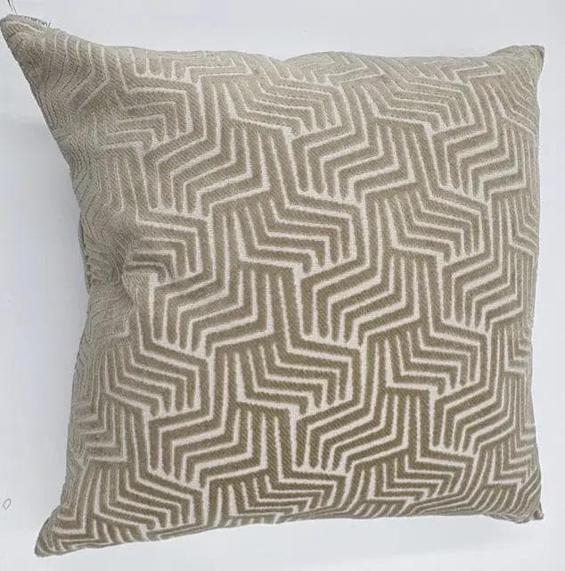 Visually Rich Taupe Velvet Pillow