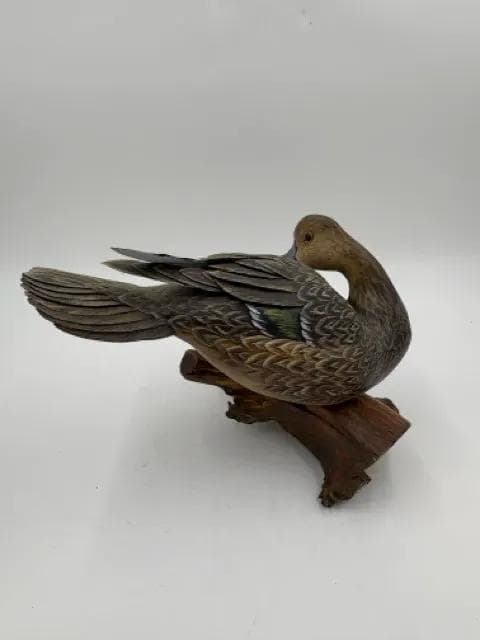 Hand Carved Decorative Duck By Burns '85 - Thumbnail 2