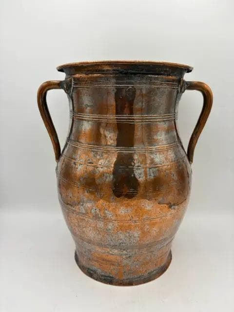 Vintage Handcrafted Copper Two-Handled Urn