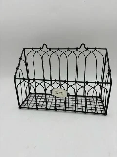 Black Metal Wall Mount File Holder