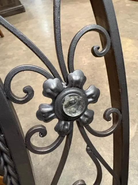Oval Metal Scroll Framed Wall Mirror - Thumbnail 2