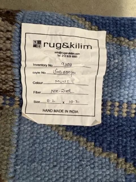 Rug and Kilm Blue, Brown, and Cream Rug - Thumbnail 3