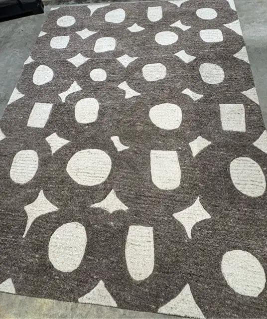 Label J Jaipur Brown and Tan Rug 100% Wool