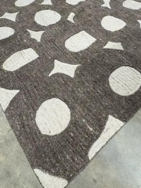 Label J Jaipur Brown and Tan Rug 100% Wool - Thumbnail 2