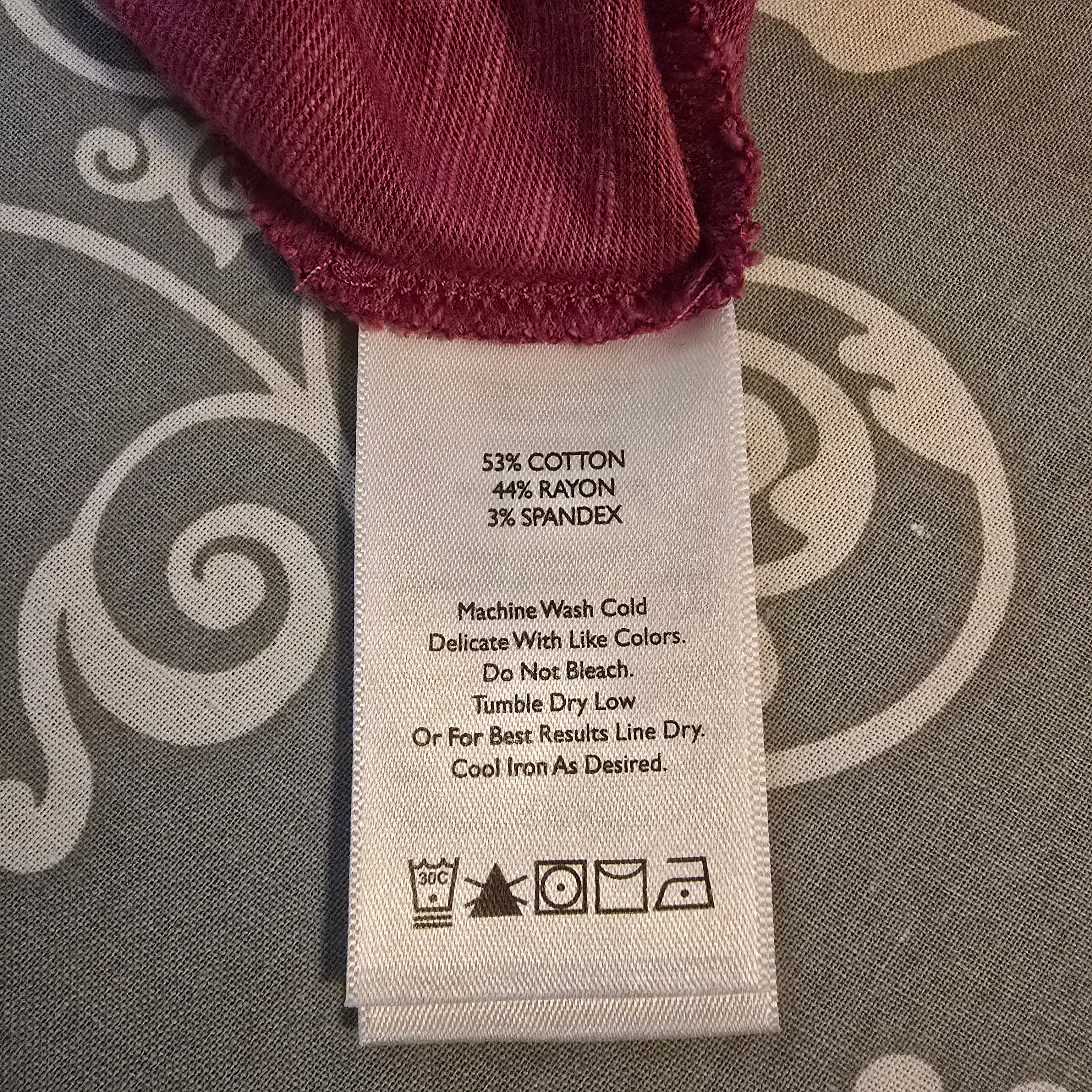 Eddie Bauer Red Cotton Rayon Blend Surplice Dress - Thumbnail 6