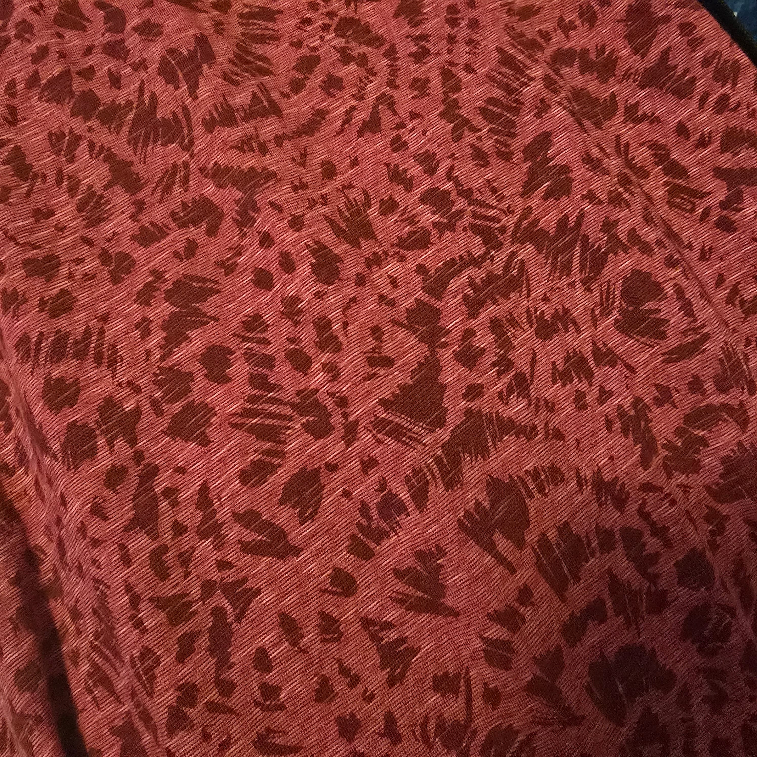 Eddie Bauer Red Cotton Rayon Blend Surplice Dress - Thumbnail 3