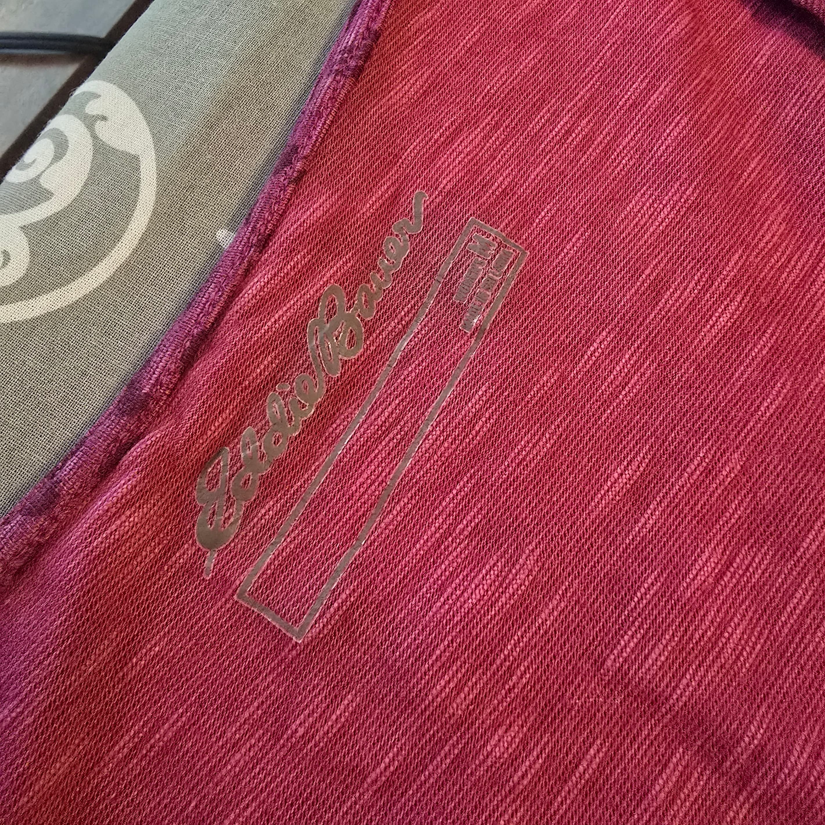Eddie Bauer Red Cotton Rayon Blend Surplice Dress - Thumbnail 4