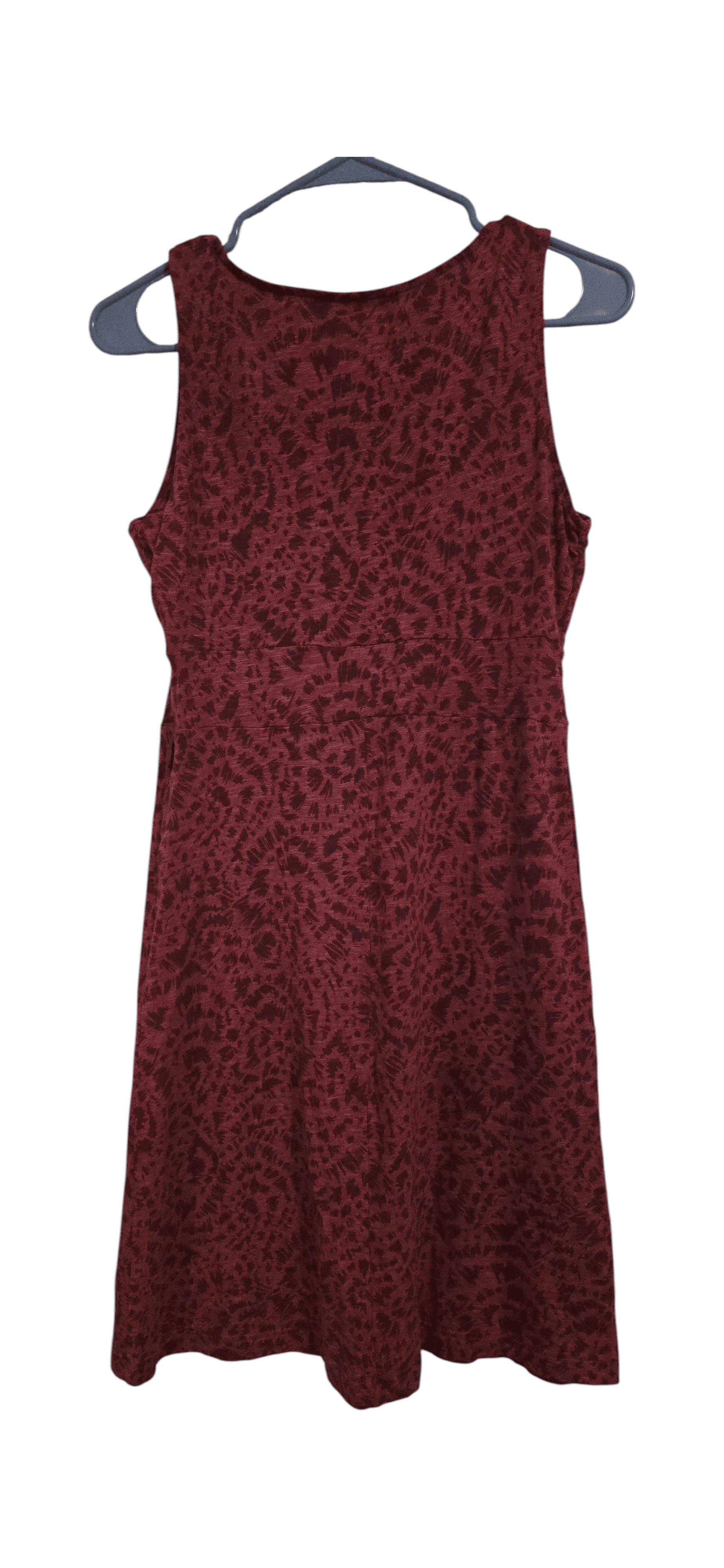 Eddie Bauer Red Cotton Rayon Blend Surplice Dress - Thumbnail 2