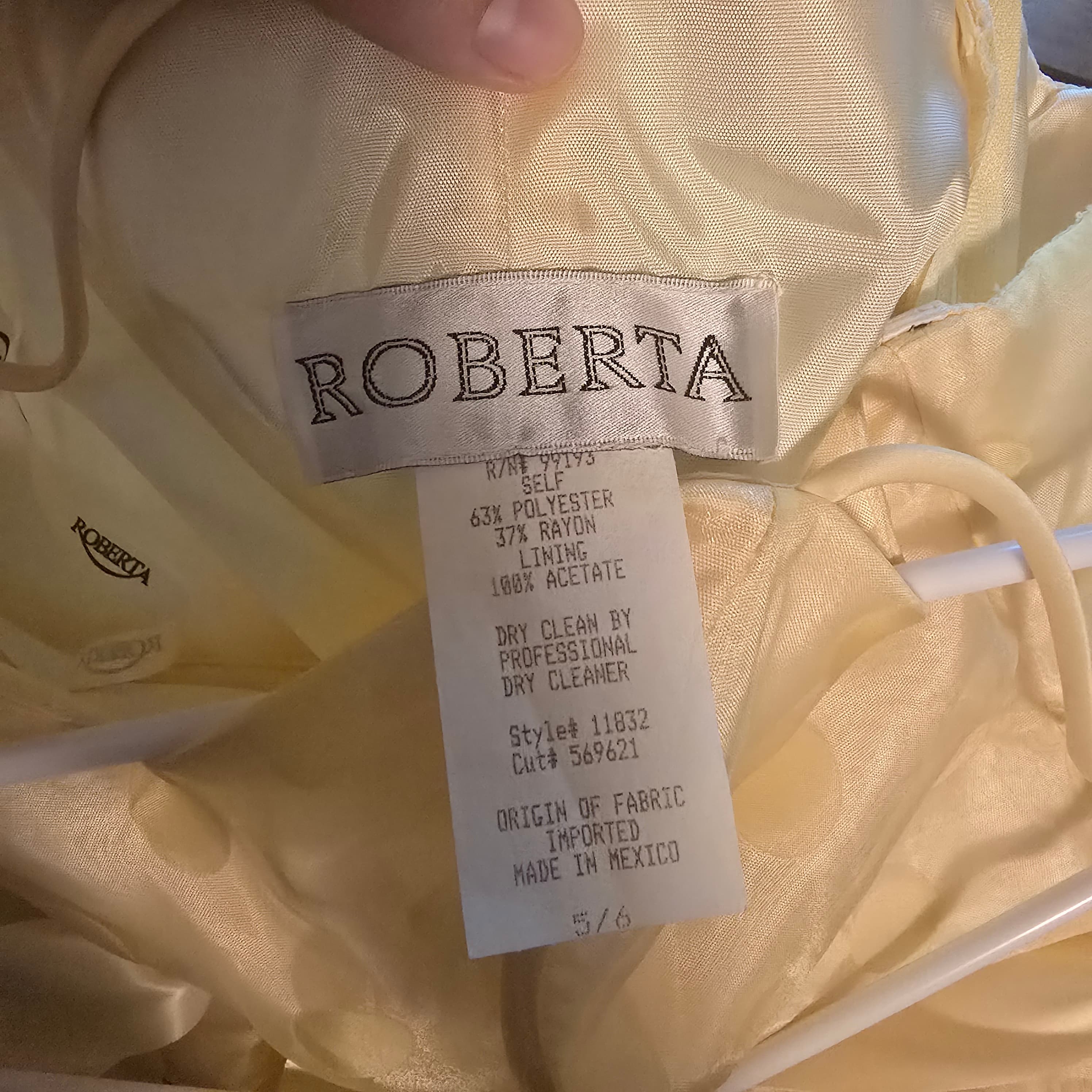 Vintage Roberta Yellow Polka Dot A-Line Mini Dress, Small 5/6 - Thumbnail 4