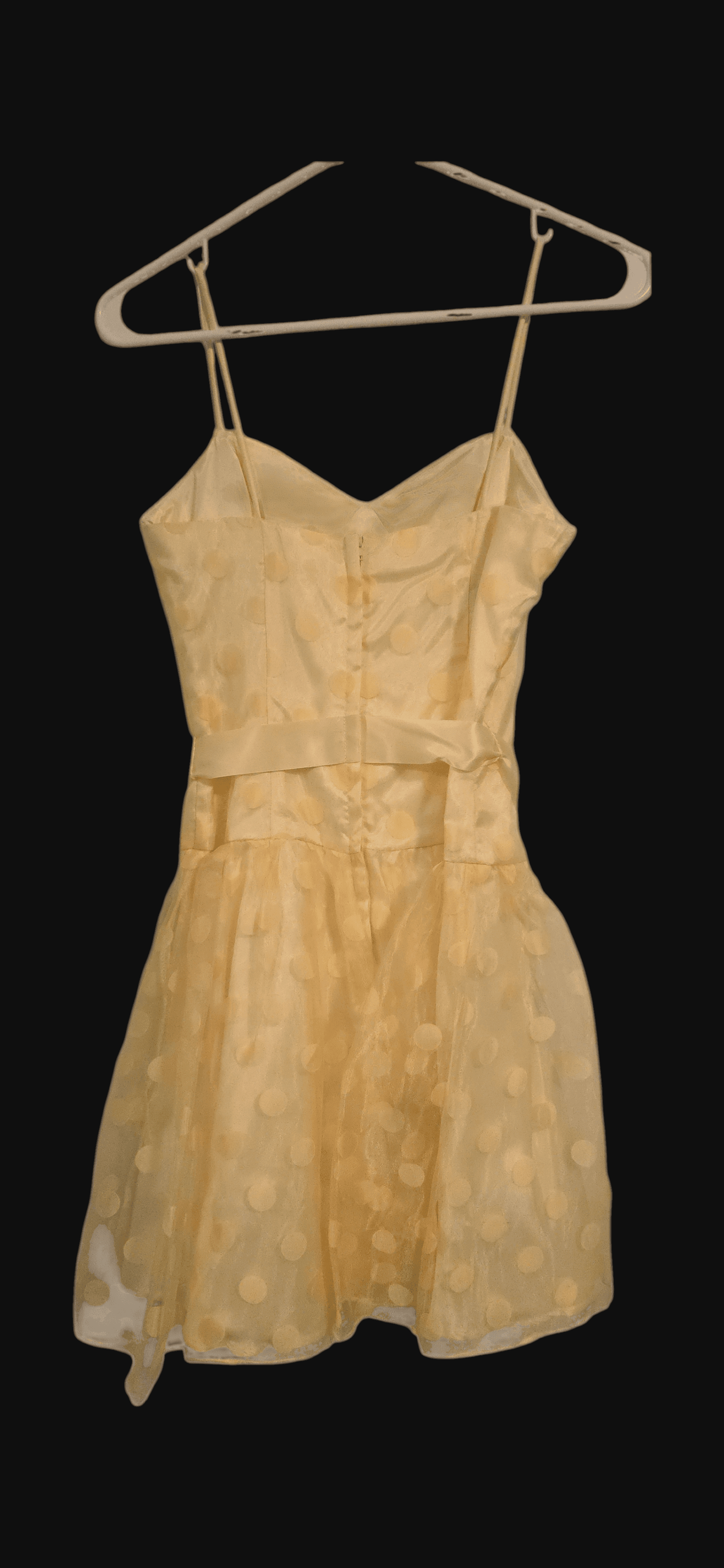 Vintage Roberta Yellow Polka Dot A-Line Mini Dress, Small 5/6 - Thumbnail 2