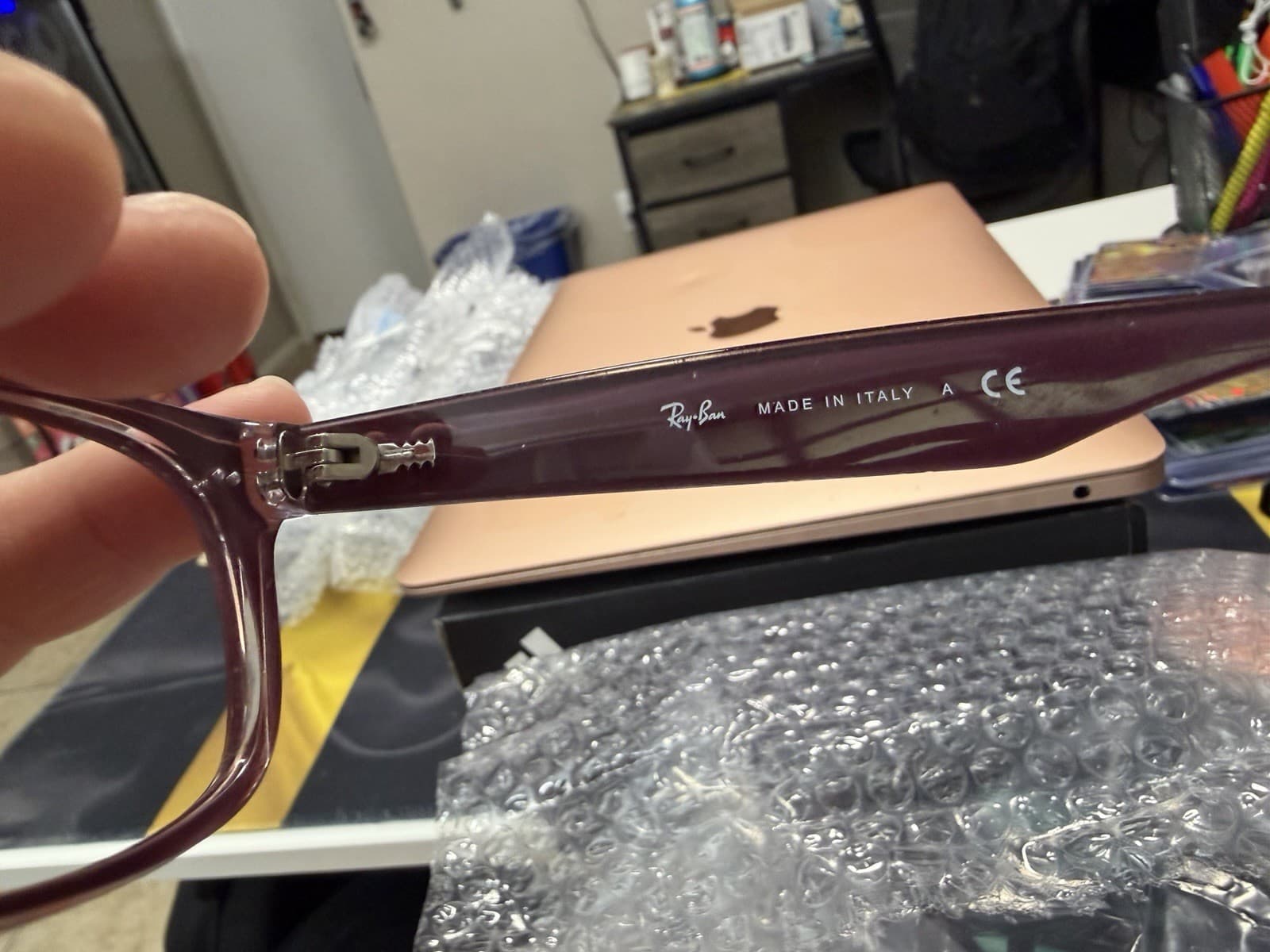 Ray-Ban RB2132 New Wayfarer Purple Plastic Eyeglass Frames 52-18-145 - Thumbnail 3