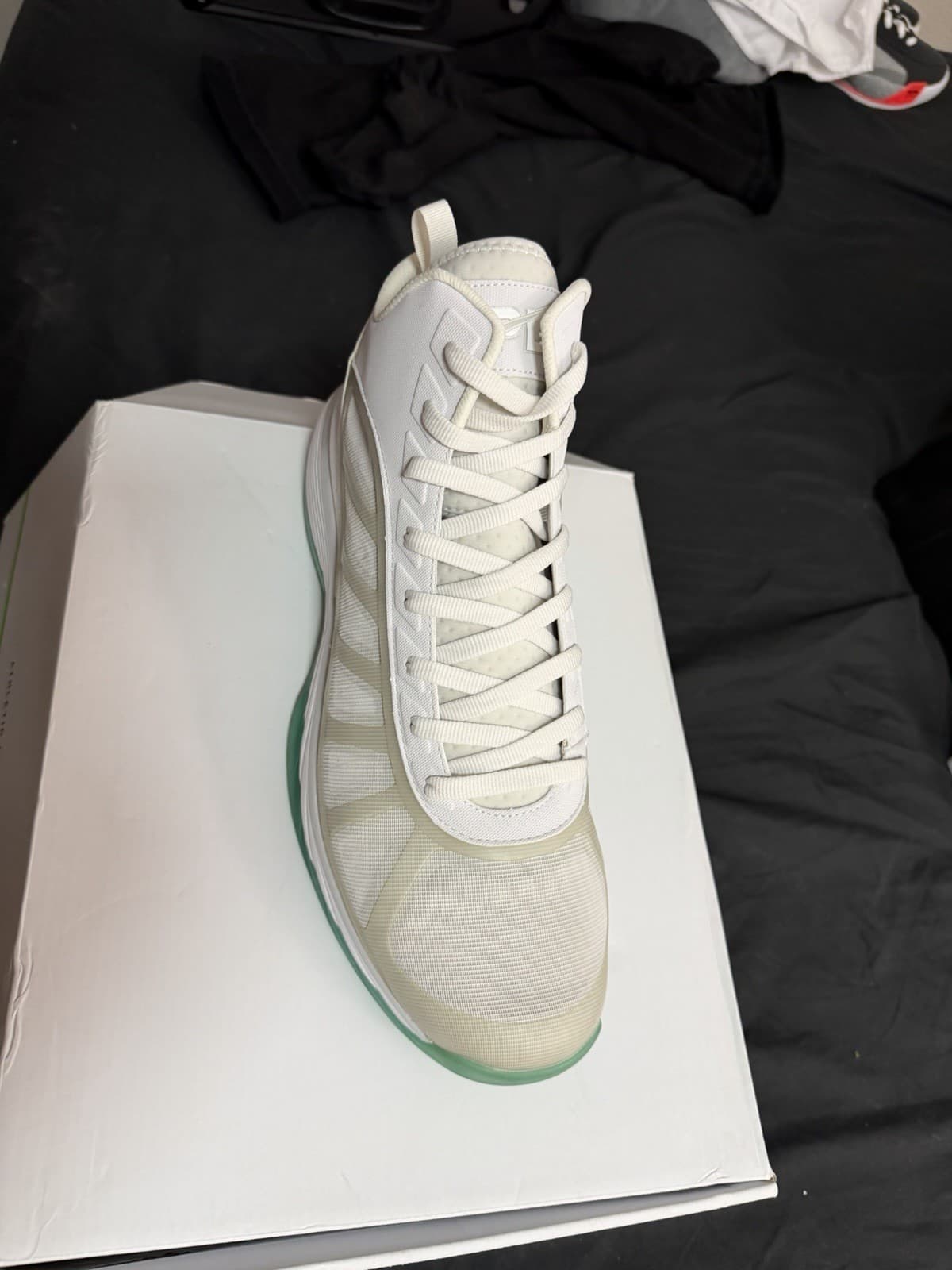 Athletic Propulsion Labs High Top Lace Up Basketball Sneaker White/Green