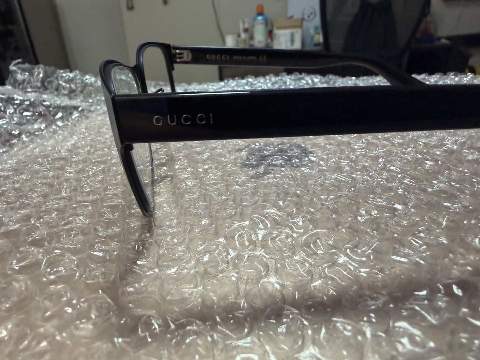 Gucci GG0007OZ 001 Black Plastic Full Rim Eyeglass Frames 56-17-145 - Thumbnail 4