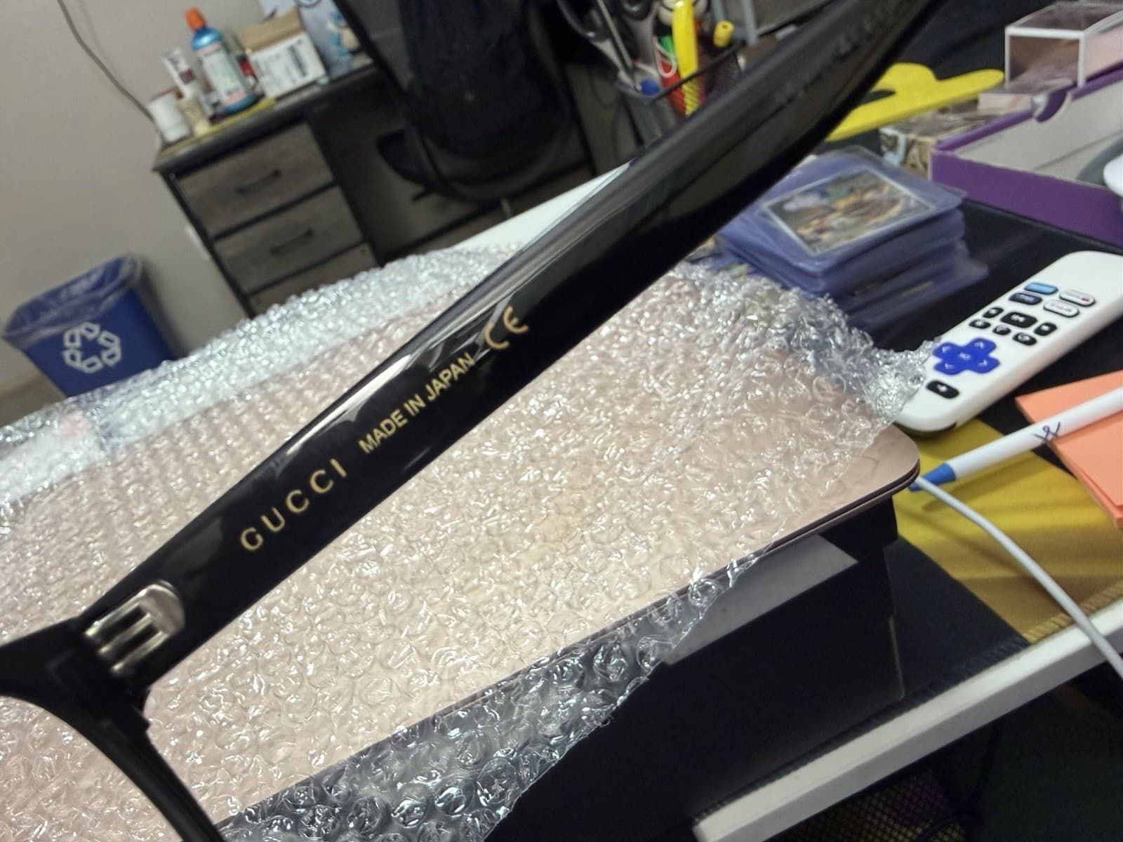 Gucci GG0007OZ 001 Black Plastic Full Rim Eyeglass Frames 56-17-145 - Thumbnail 5