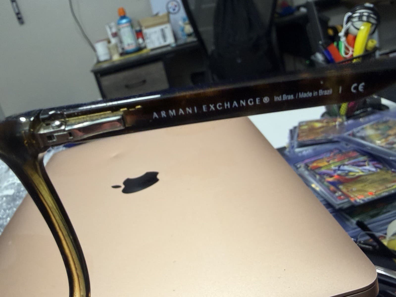 Armani Exchange AX3048 8037 Brown Tortoise Plastic Full Rim Frames 54-17-140 - Thumbnail 3