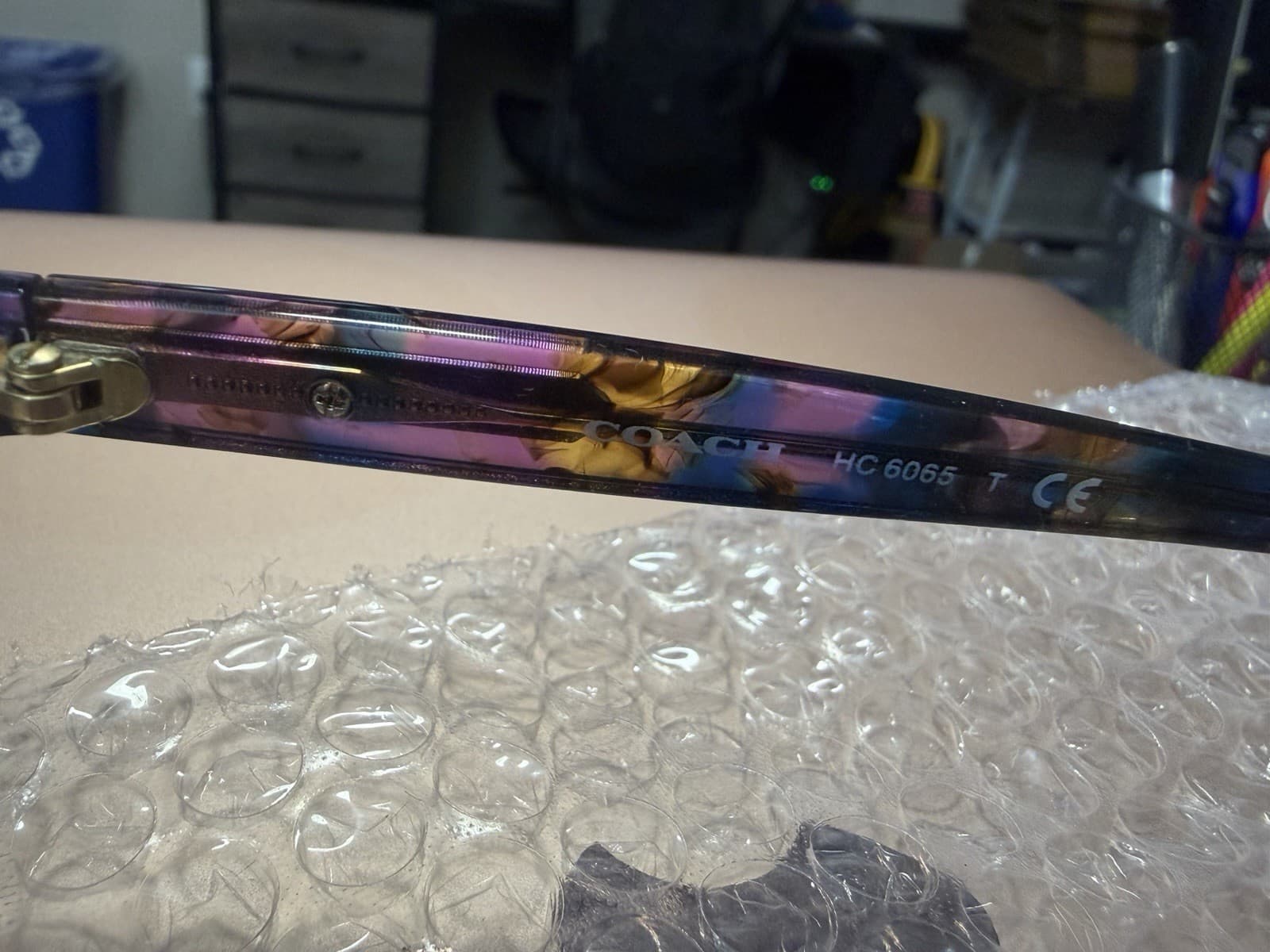 Coach HC6065 Multicolor Tortoise Rectangle Eyeglass Frames 52-17-135 - Thumbnail 4