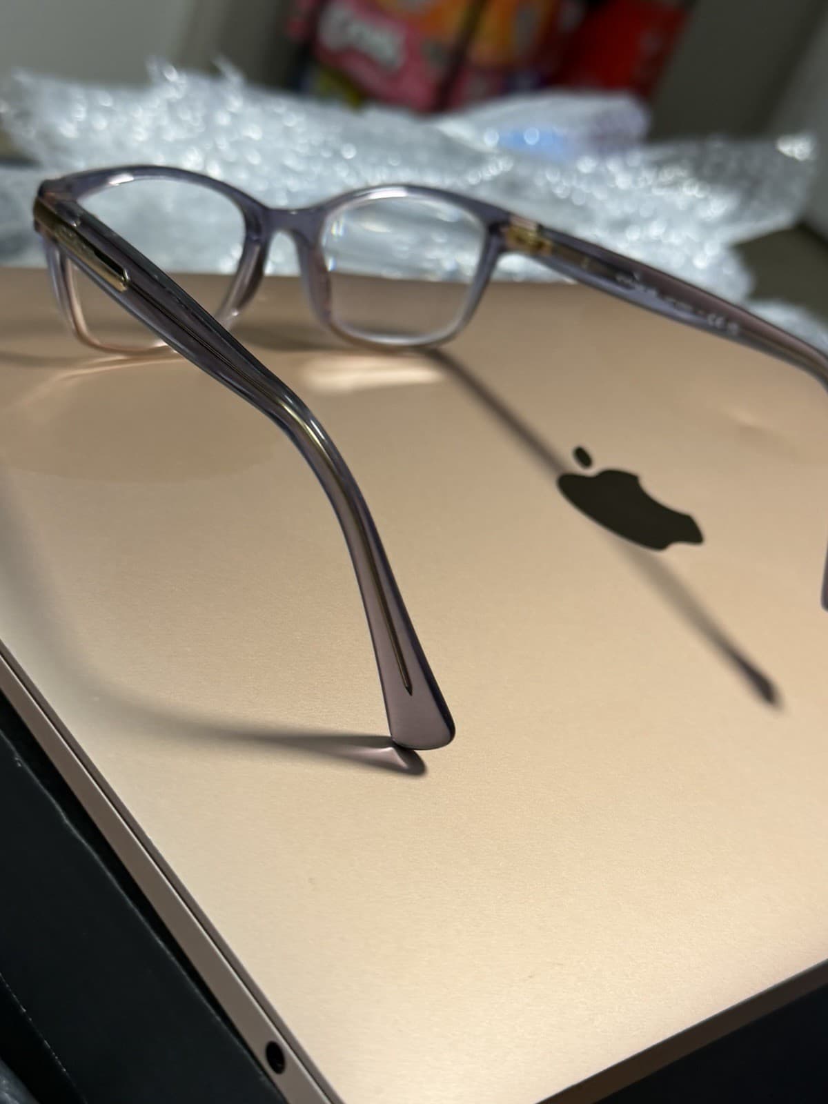Coach HC 6065 Purple Gradient Plastic Full Rim Rectangular Frames 53-17-135 - Thumbnail 4