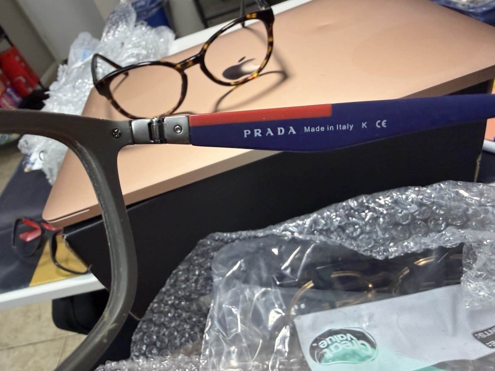 PRADA VPS 04F Gray Plastic Full Rim Eyeglass Frames 55-17-135 - Thumbnail 2