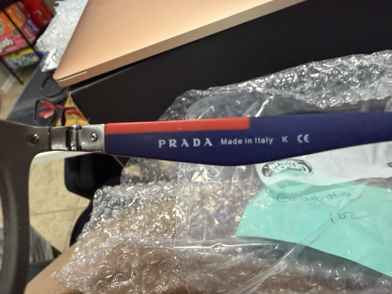 PRADA VPS 04F Gray Plastic Full Rim Eyeglass Frames 55-17-135 - Thumbnail 3
