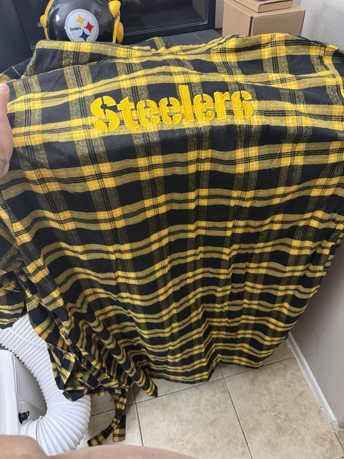 NFL Team Apparel Pittsburgh Steelers Hooded Plaid Size 5XL/6XL - Thumbnail 6