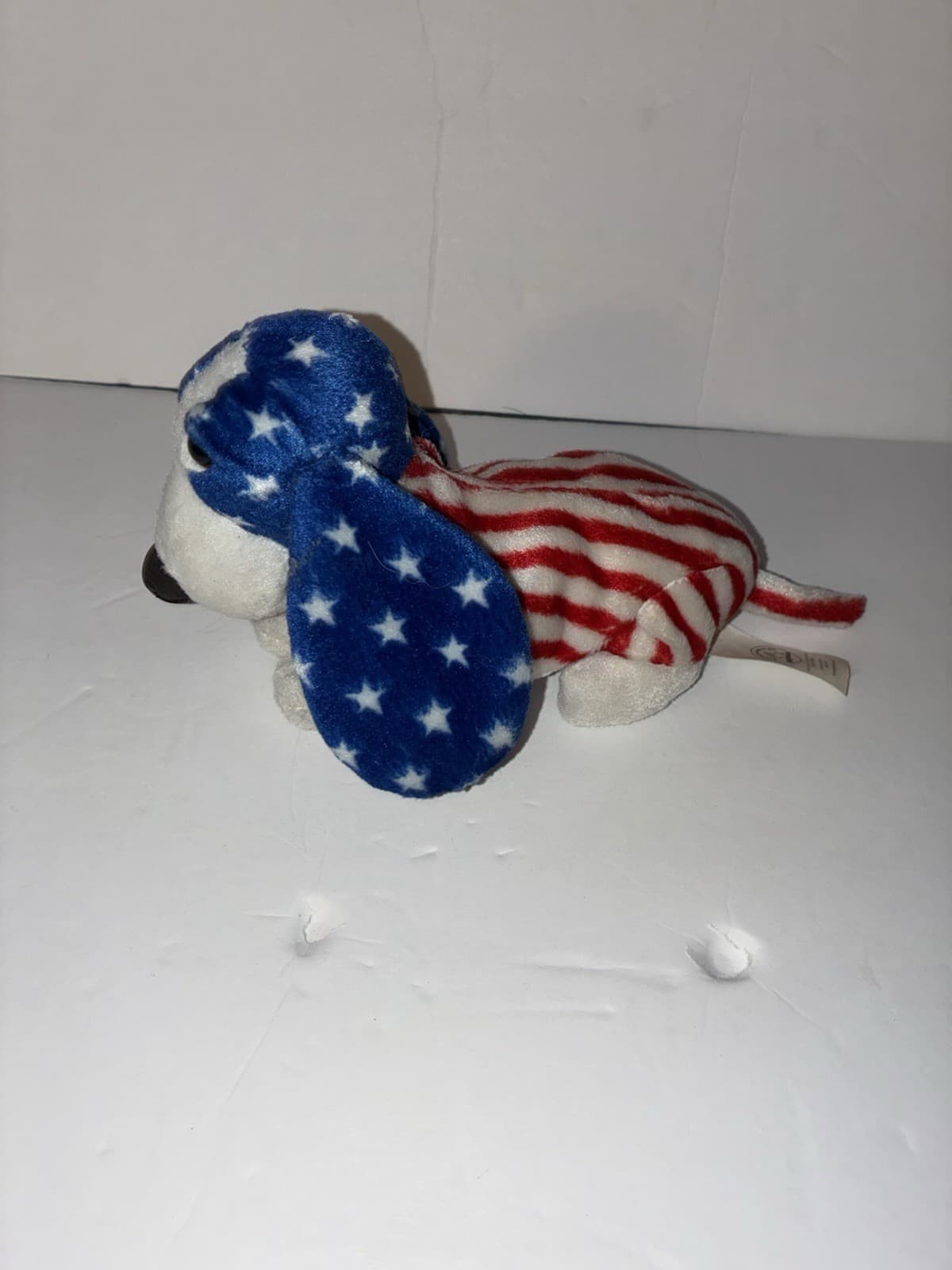 Applause Vintage 1986 Patriotic USA Stars & Stripes Plush Dog, Small