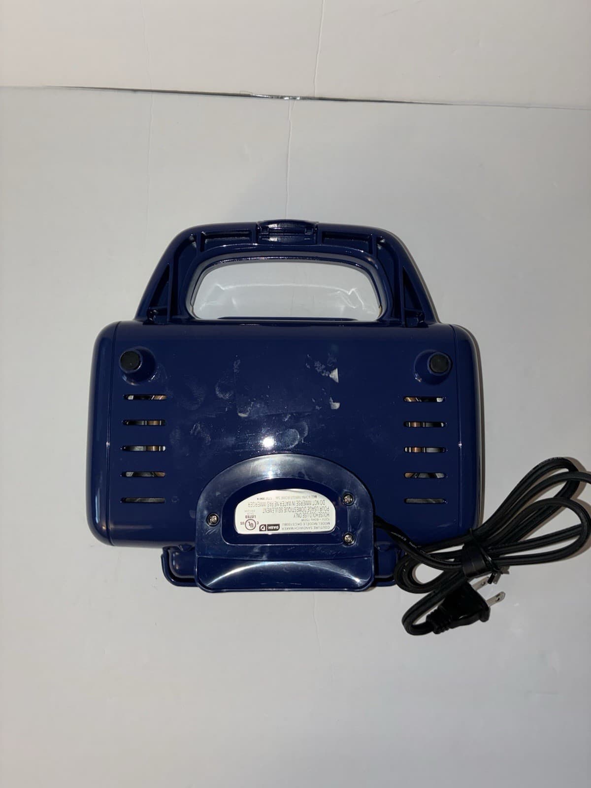 Blue Electric Sandwich Toaster 750W 120V Non-Stick Rectangular Glossy - Thumbnail 2