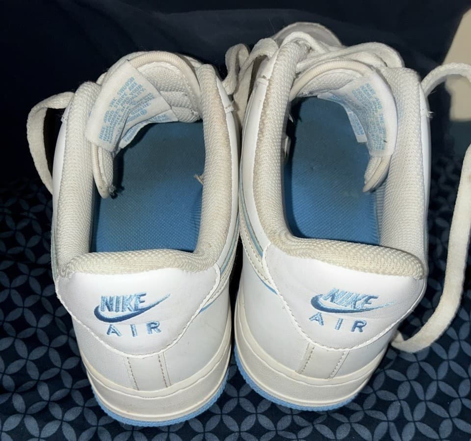 Mens - Nike Air Force 1 '07 White University UNC SZ 8.5 US - White/ Blue- 🔥 - Thumbnail 3